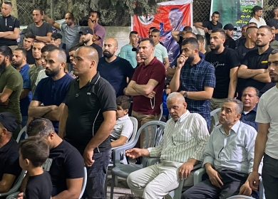 مهرجان تأبيني للشهيدين الزبيدي والفايد في مخيم جنين