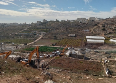 الاحتلال يهدم غرفة زراعية في جبل المكبر