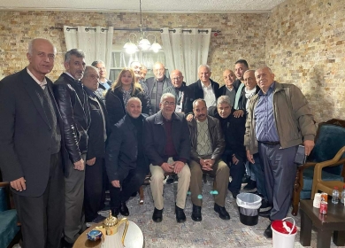 وفد مشترك من قيادات حزب الشعب والشيوعي الإسرائيلي والسلام والمساواة يهنؤون المناضل كريم يونس
