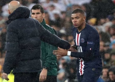 مبابي ينتصر لزيدان بعد إهانة رئيس الاتحاد الفرنسي