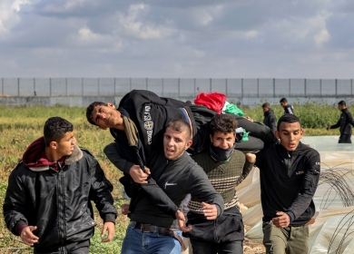5 إصابات خلال قمع الاحتلال فعالية لإحياء ذكرى يوم الأرض شرق غزة