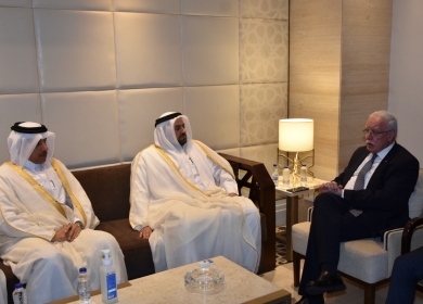 المالكي يبحث مع وزير الدولة القطري آخر المستجدات الفلسطينية