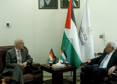 المالكي يطلع رئيس المجلس الاتحادي الألماني على آخر التطورات في فلسطين