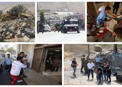 تواصل انتهاكات الاحتلال: إصابات واعتقالات وهدم وتجريف وإخطارات واقتحام للأقصى