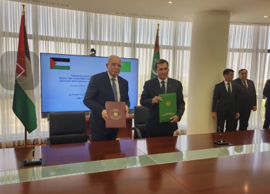 وزيرا خارجية دولة فلسطين وتركمانستان يوقعان اتفاقيات تعاون مشتركة