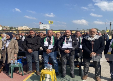 "فتح" تنظم مهرجان تأبين لسبعة شهداء من قرية مثلث الشهداء جنوب جنين