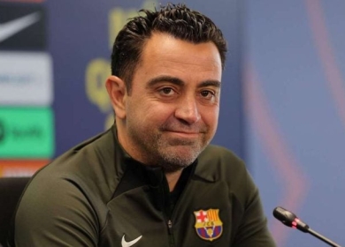تشافي مدرب برشلونة: نأمل في الحصول على المركز الثاني بالدوري الإسباني