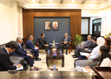 بسيسو يبحث مع السفير الياباني والوكالة اليابانية آفاق التعاون وإعادة إعمار غزة