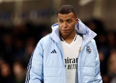 مبابي نجم ريال مدريد يعاني من إصابة في الفخذ