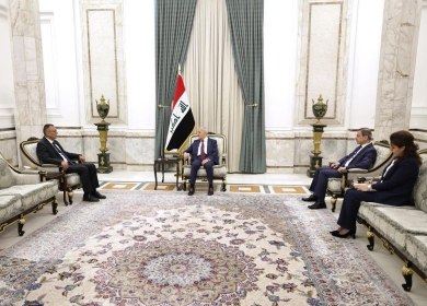 الرئيس العراقي يؤكد ضرورة توحيد الجهود لوقف العدوان وإدخال المساعدات إلى قطاع غزة