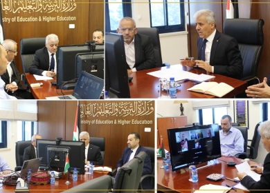 برهم يبحث مع رؤساء جامعات غزة سبل دعم وإغاثة التعليم العالي في القطاع