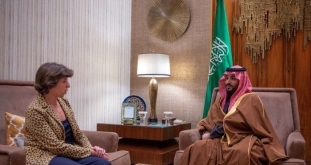 ولي العهد السعودي الأمير محمد بن سلمان يستقبل وزيرة الخارجية الفرنسية كاترين كولونا